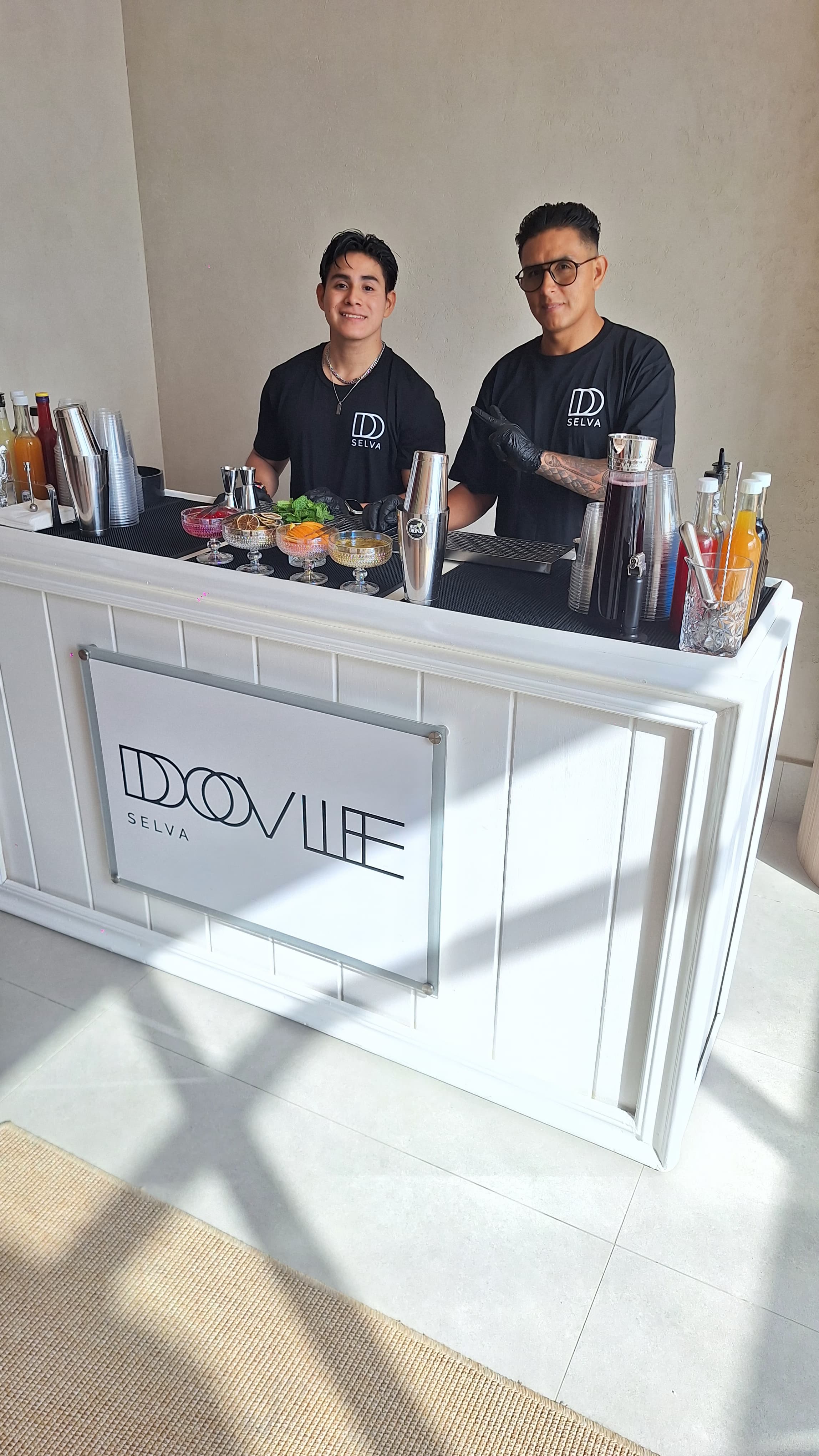 Montaje de Happy Drink en un evento