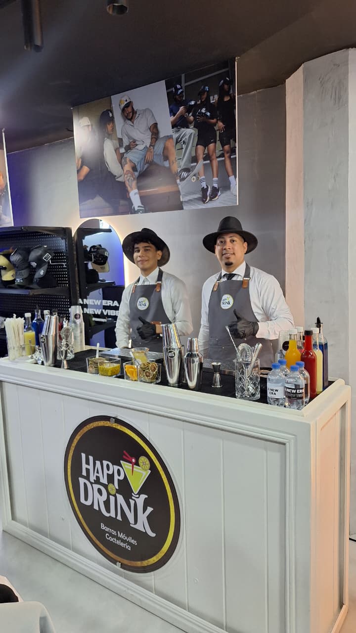 Montaje de Happy Drink en un evento